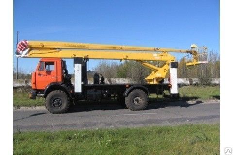 Аренда автовышки 36 метров КАМАЗ с оператором