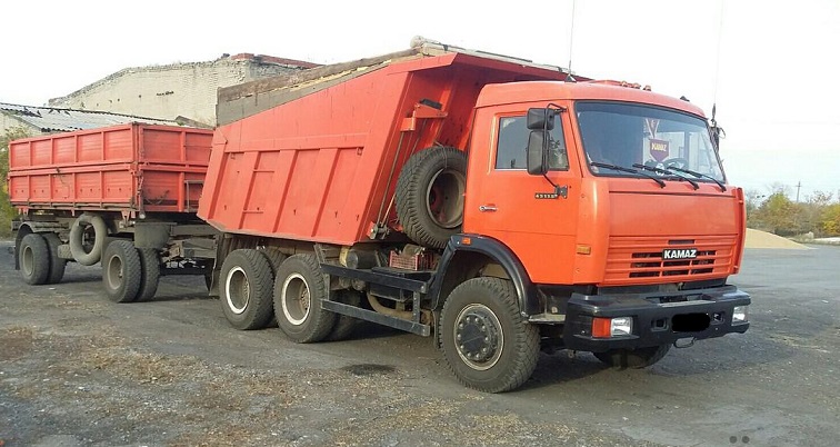 Услуги самосвала с прицепом 13 кубов зерновоз