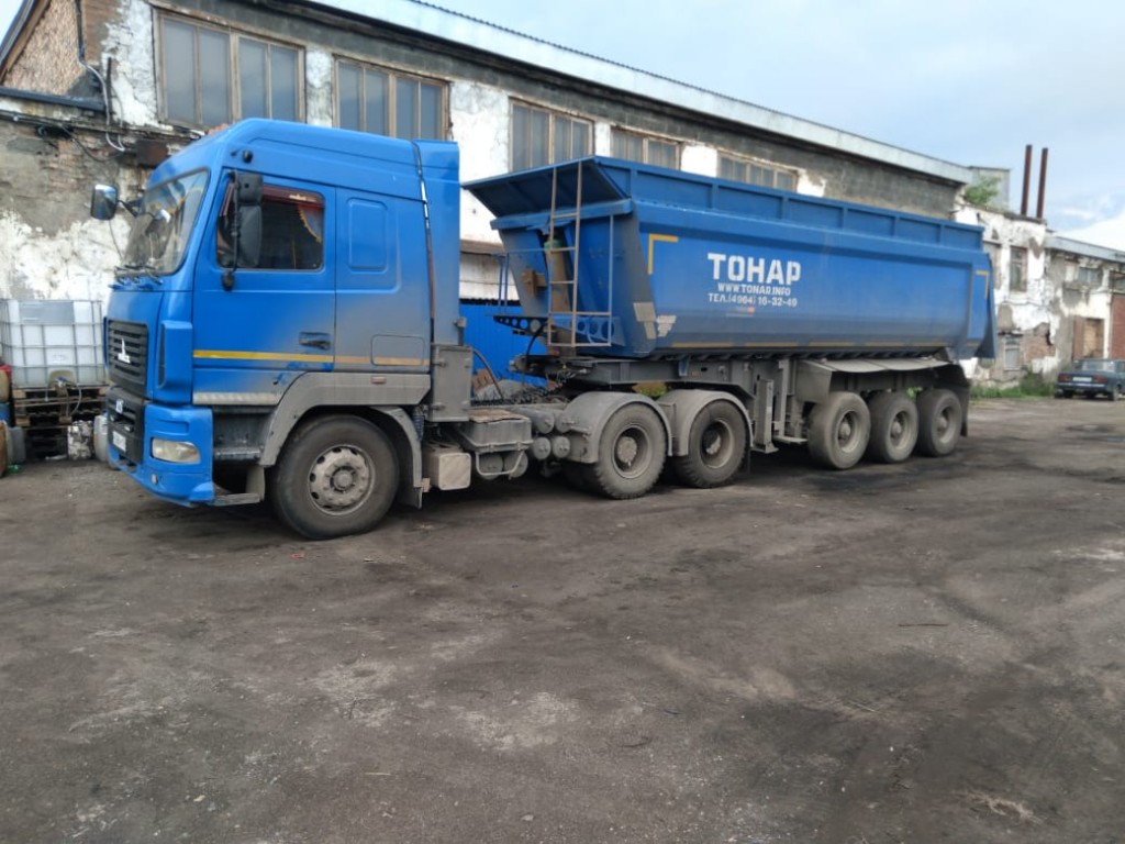Перевозка сыпучих грузов, тонар-самосвал 28 кубов.