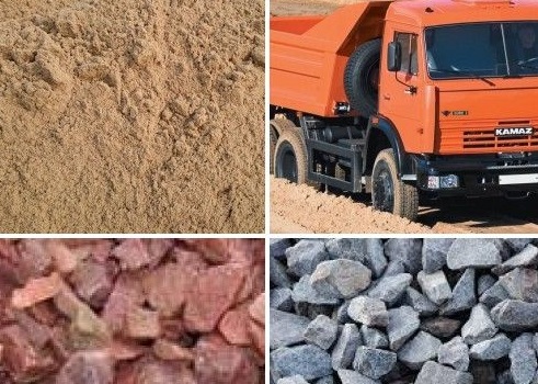 Доставка щебень, отсев песок, чернозём, торф грунт