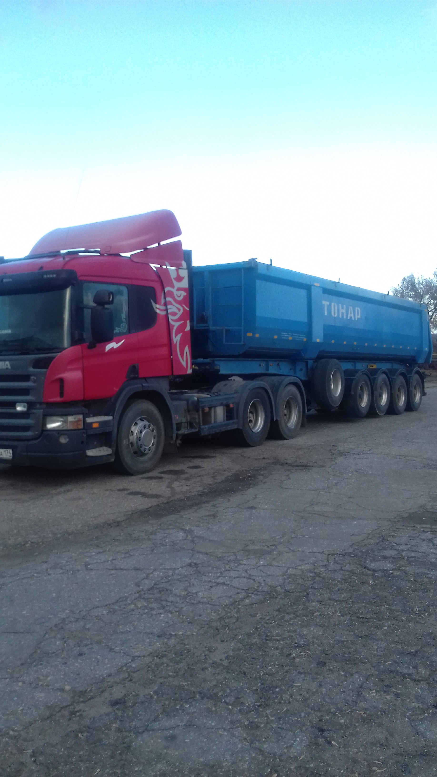 Работа для полуприцепа  тонар