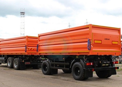 Аренда самосвала с прицепом для перевозок.