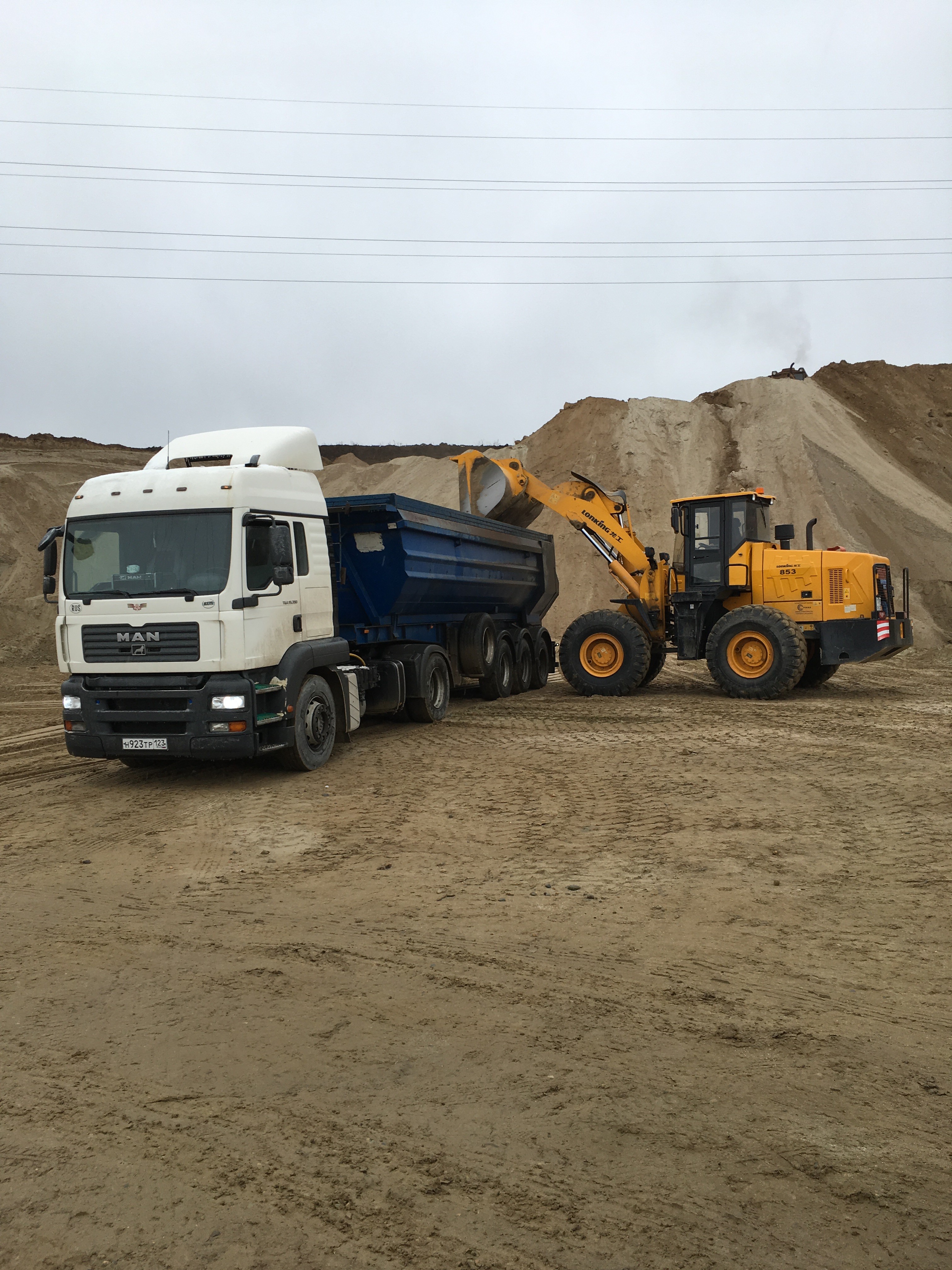 Тонар - перевозка сыпучих смесей, услуги заказ