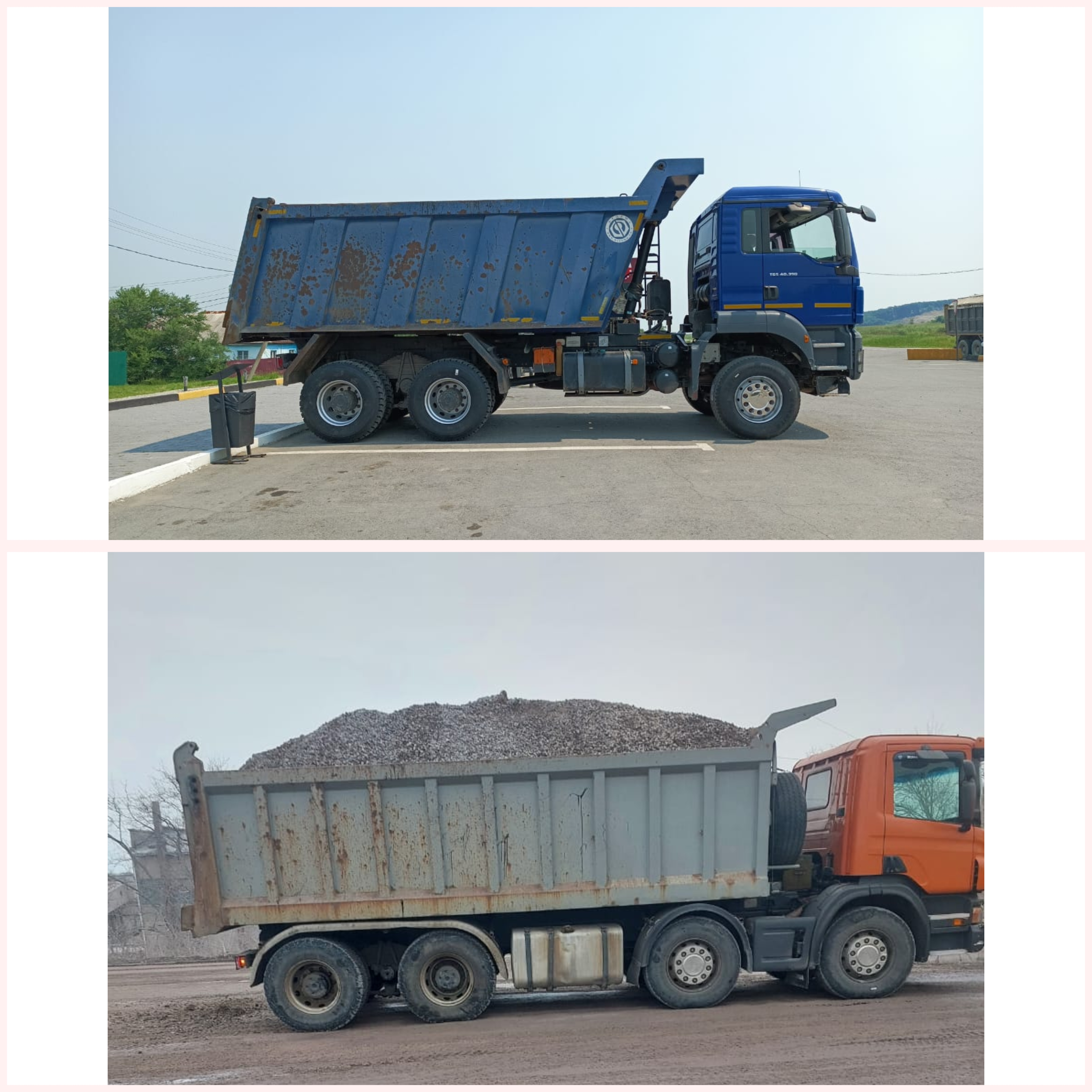 Доставка сыпучих грузов самосвалами 15- 22м3.