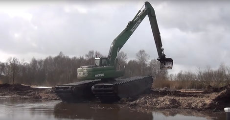 Экскаватор амфибия, аренда