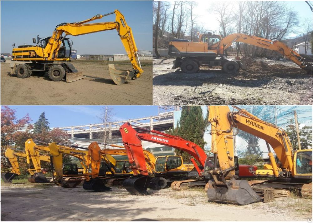 Аренда экскаваторов гусеничный / колесный / JCB