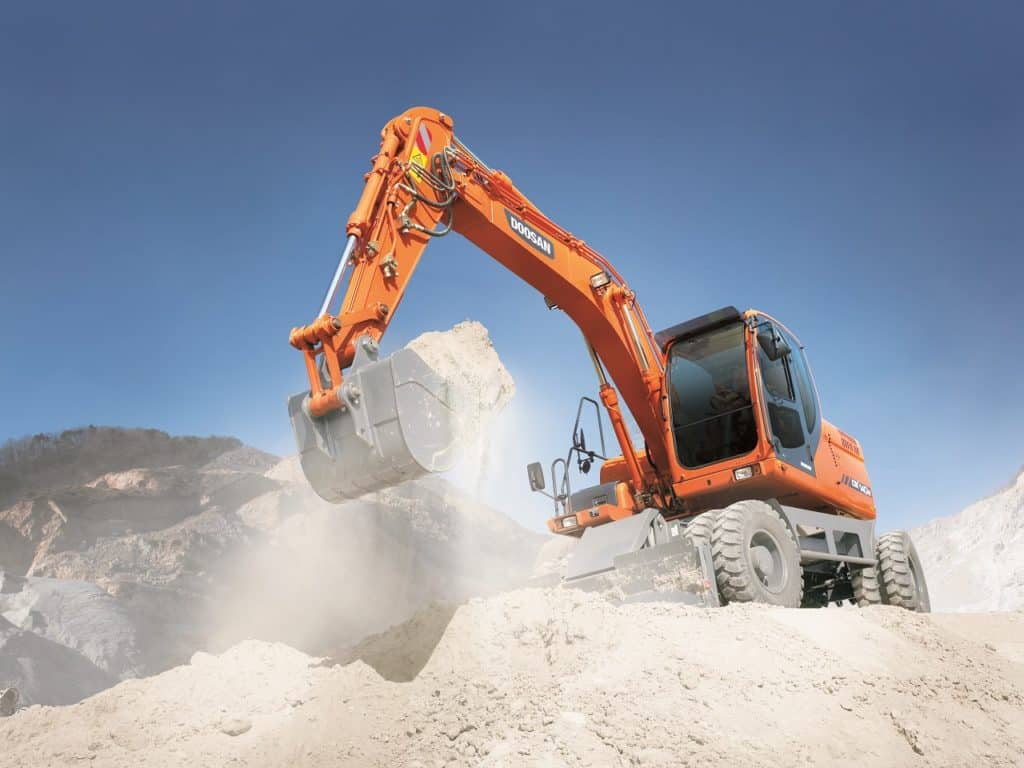 Аренда колесного экскаватора