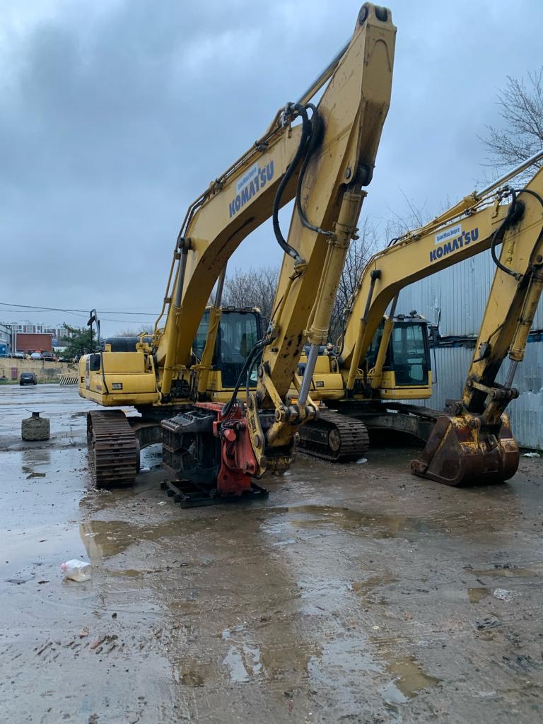 Вибропогружатель на базе экскаватора