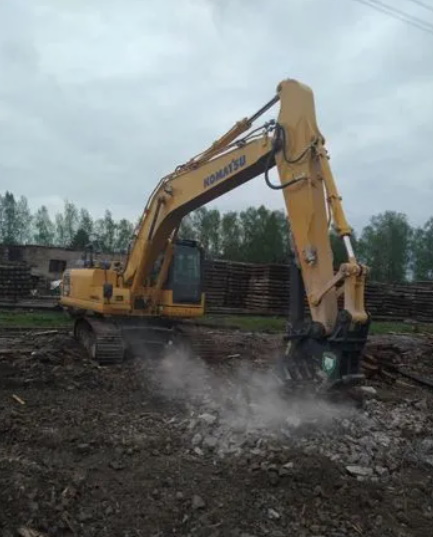 Выкарчовывание пней, погрузка материалов