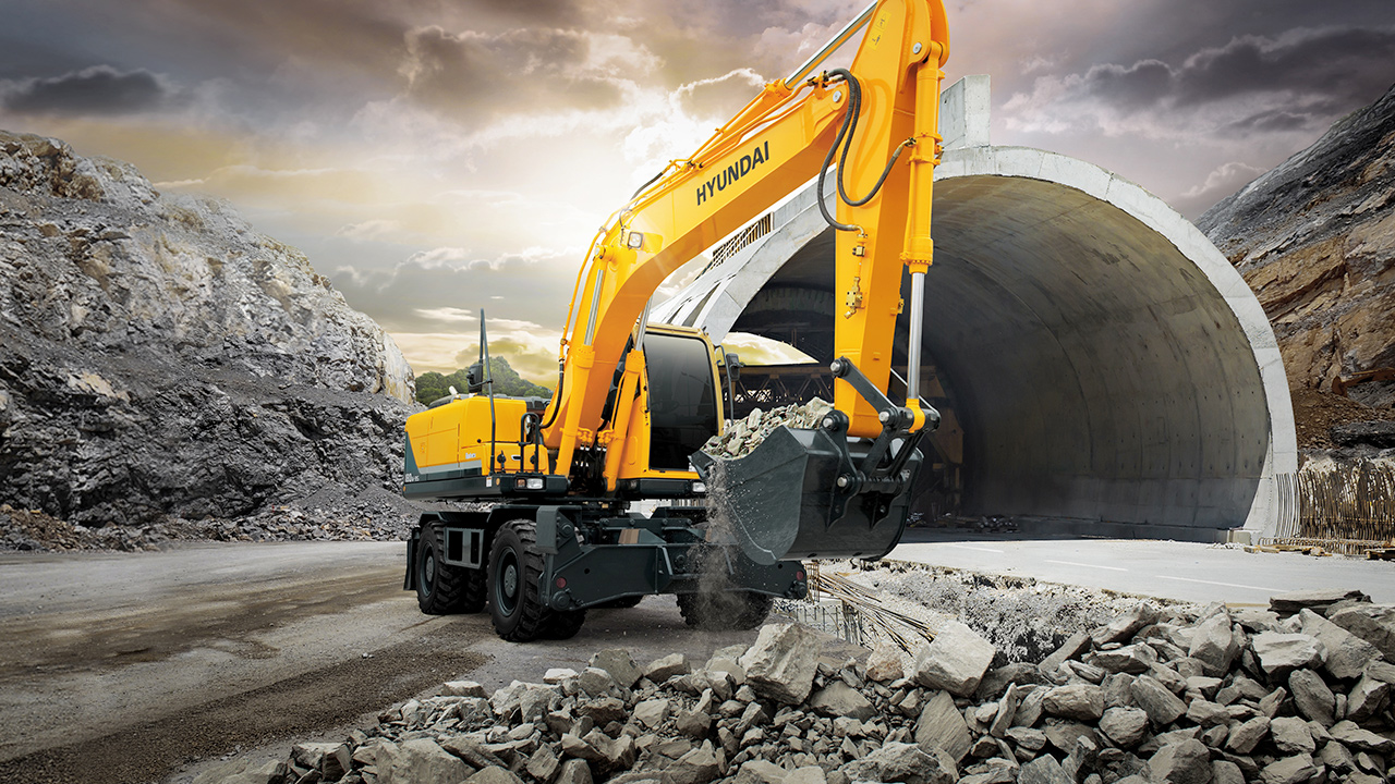 Услуги экскаватора полноповоротного колесного