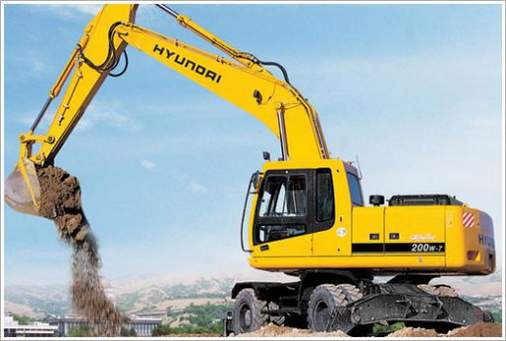 Колёсный экскаватор - аренда, заказ.