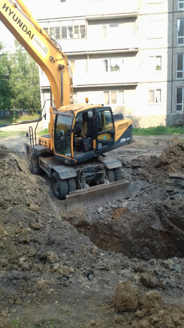 Экскаватор Хендай 210 услуги аренда спецтехники