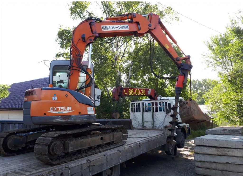 Услуги экскаватора HITACHI EX-75