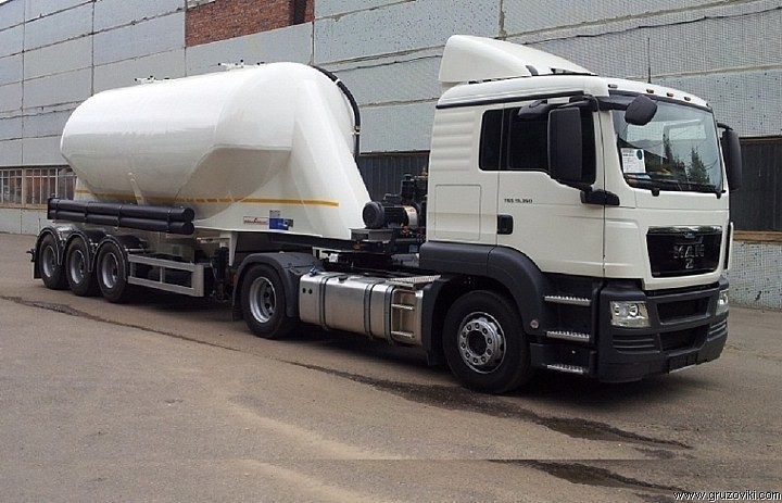 Перевозка цемента Feldbinder 36-48 куб