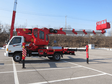 Коленчато-телескопическая автовышка Horyong дешево