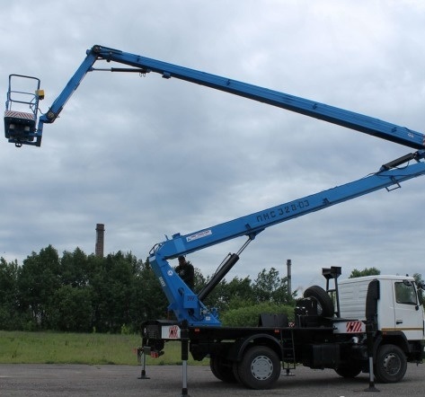 Автовышка колено 24м. и телескоп 18м