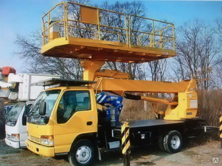 Услуги автовышки с большой корзиной