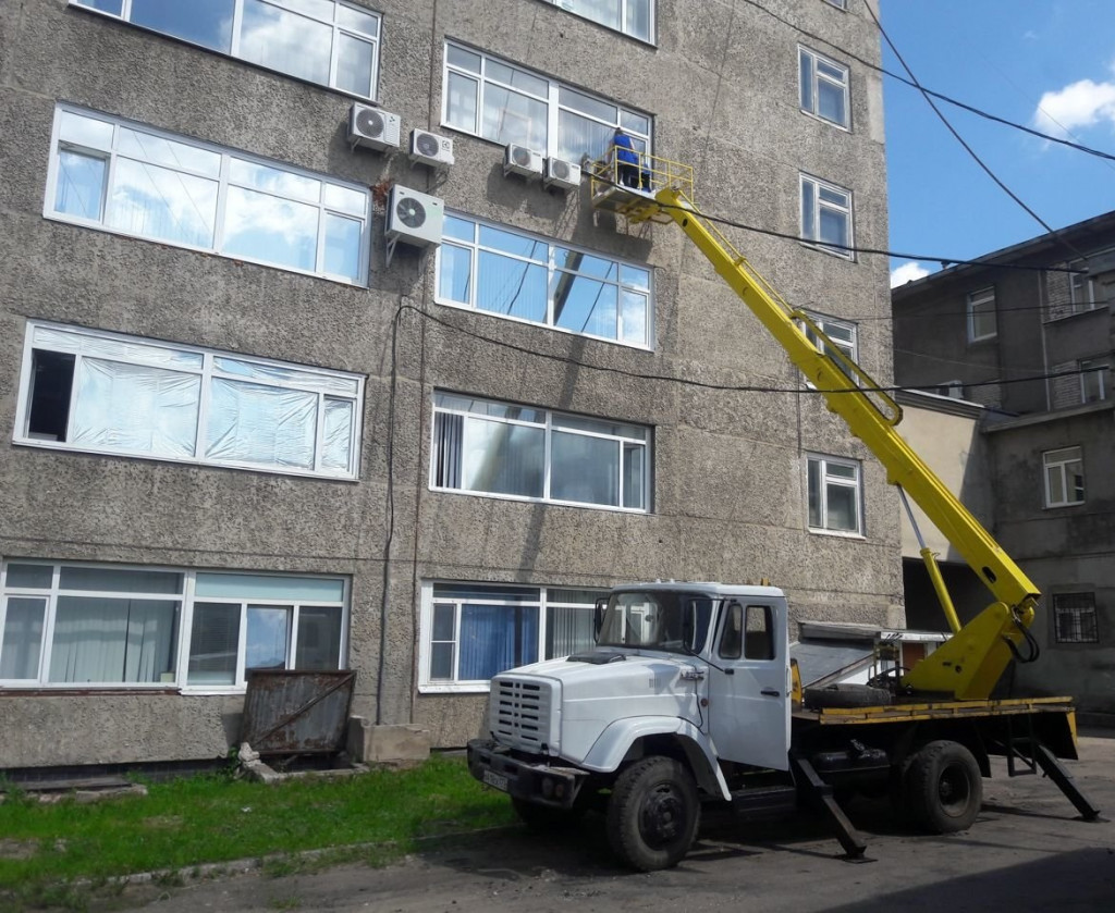 Автовышка 17м телескоп поворотная люлька