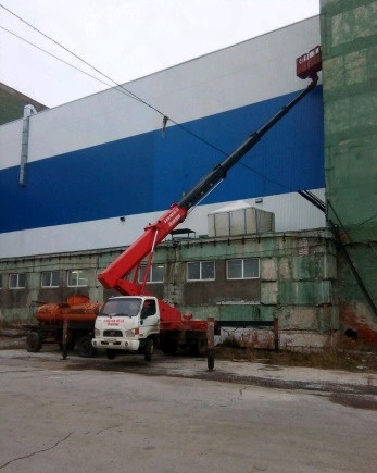 Услуги корейской автовышки 28,24,22,18 метров