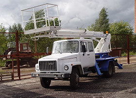 Аренда автовышки ГАЗ 17 м.