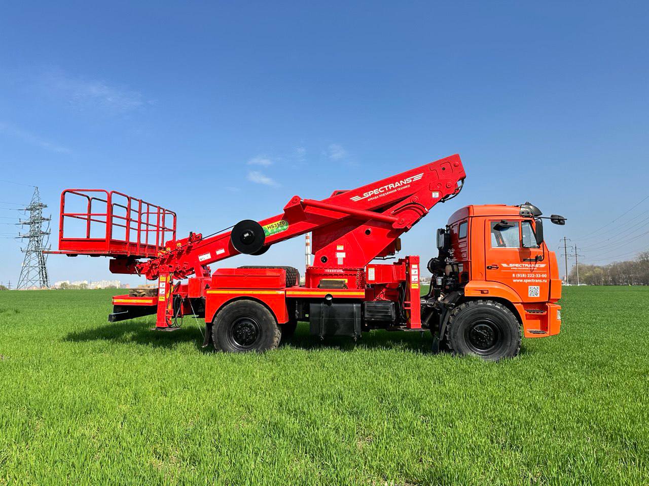 Аренда автовышки-вездеход 35м, 45 метров