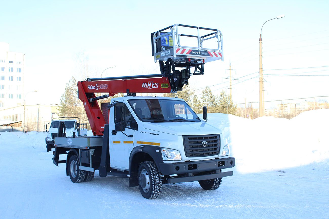 Аренда автовышки с высотой подъема 20 метров