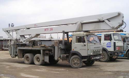 Аренда автовышки АГП-28 на базе КАМАЗ