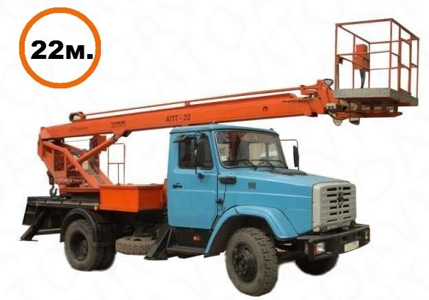 Аренда телескопической автовышки 22 метра. апт-22