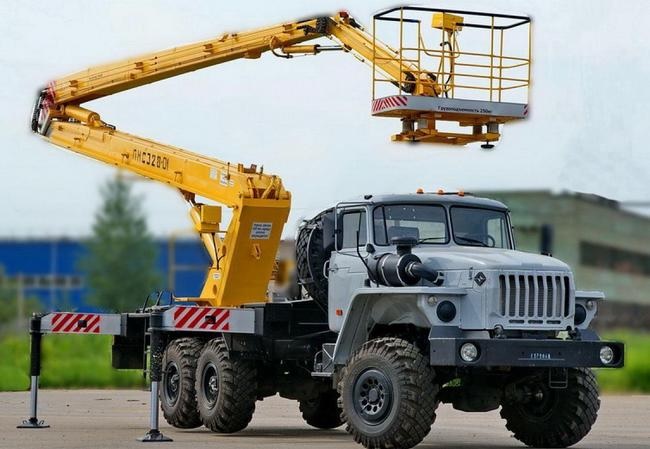 Аренда автовышки 22 метра, двухколенка