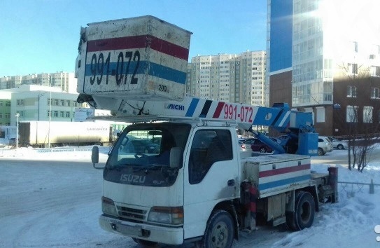 Услуги автовышки на базе Isuzu Elf