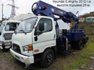 Аренда автовышки Hyundai E-Mighty 28 метров