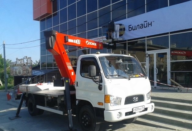 Аренда автовышки 18м, поворотная люлька