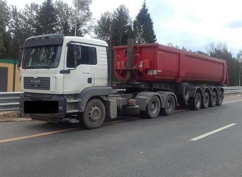 Самосвал-тонар. Перевозка 34 куба, 40 тонн.