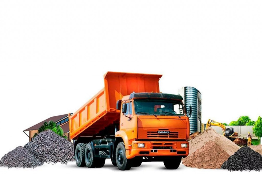 Песок, щебень, Пгс, земля, асфальтная крошка.