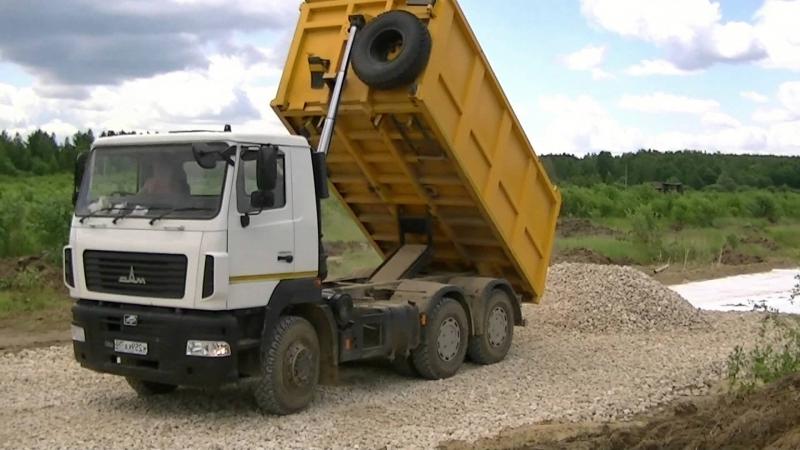 Услуги самосвала Маз г / п 20 тонн с прицепом Тонар